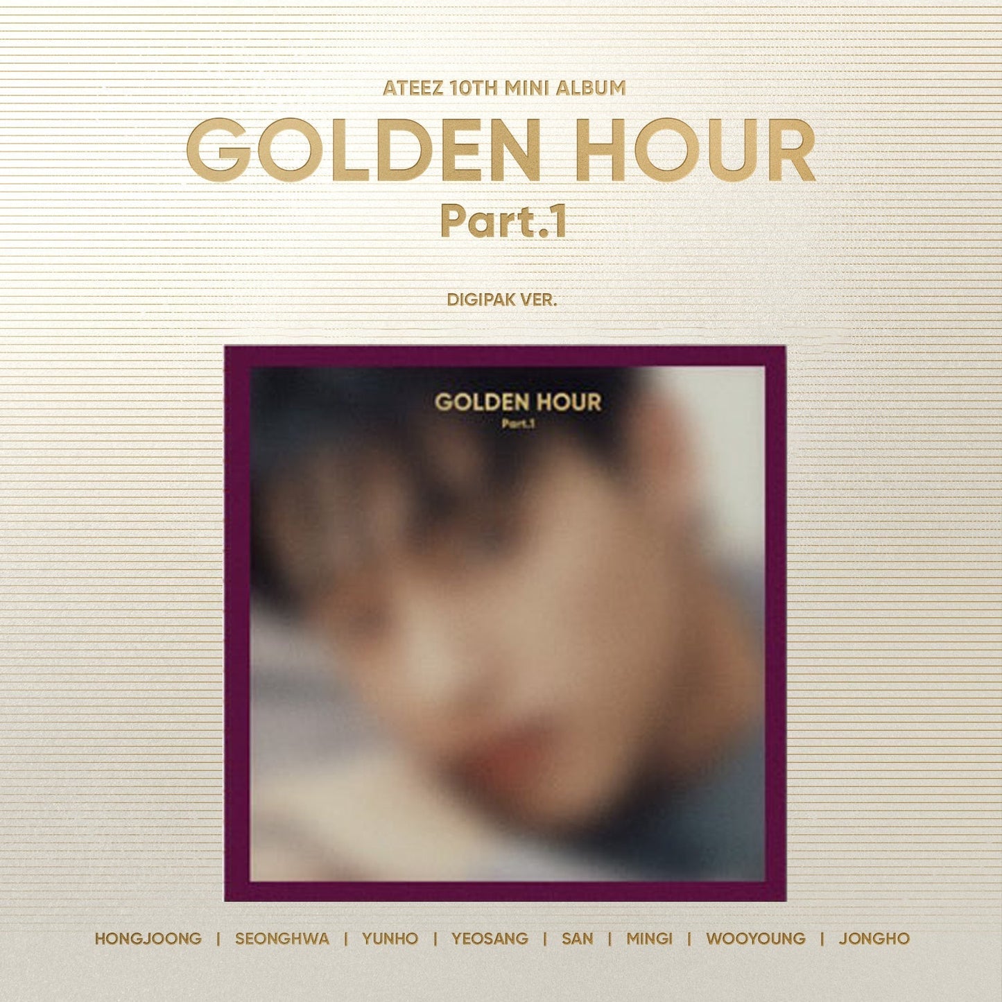 ATEEZ 1OTH MINI ALBUM 'GOLDEN HOUR : PART.1' (DIGIPACK) WOOYOUNG VERSION COVER