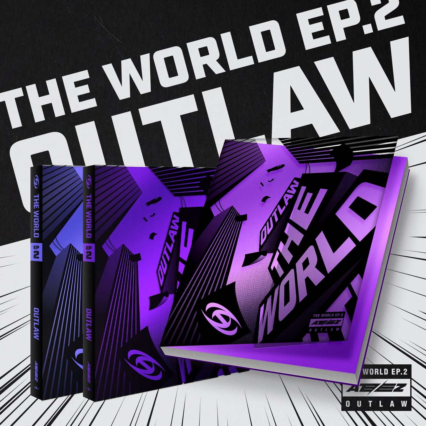 ATEEZ 9TH MINI ALBUM 'THE WORLD EP.2 : OUTLAW' SET COVER