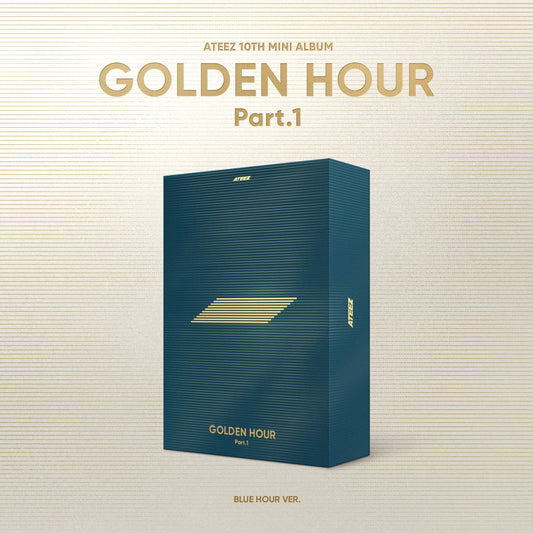 ATEEZ 1OTH MINI ALBUM 'GOLDEN HOUR : PART.1' BLUE HOUR VERSION COVER