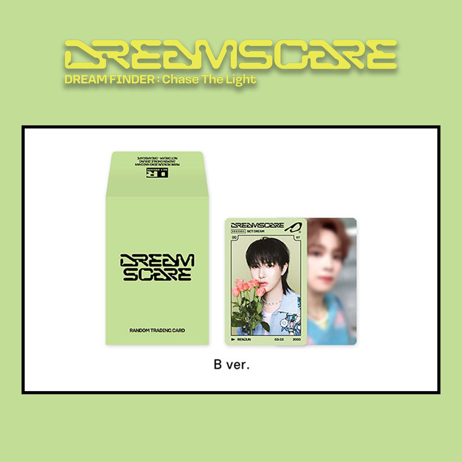 NCT DREAM OFFICIAL MERCHANDISE 'DREAM FINDER : CHASE THE LIGHT' (TRADING CARD SET) B VERSION COVER