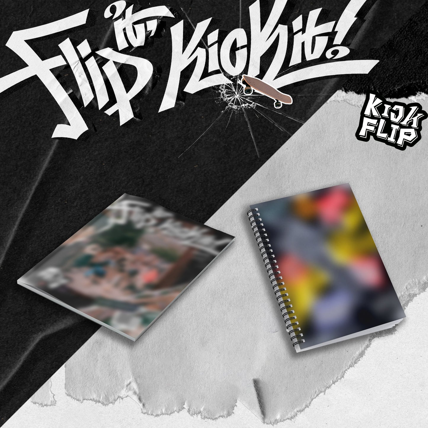 KICKFLIP 1ST MINI ALBUM 'FLIP IT, KICK IT!' COVER