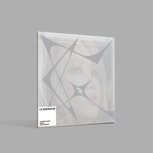 LE SSERAFIM 4TH MINI ALBUM 'CRAZY' (COMPACT) SILVER RIBBON VERSION COVER