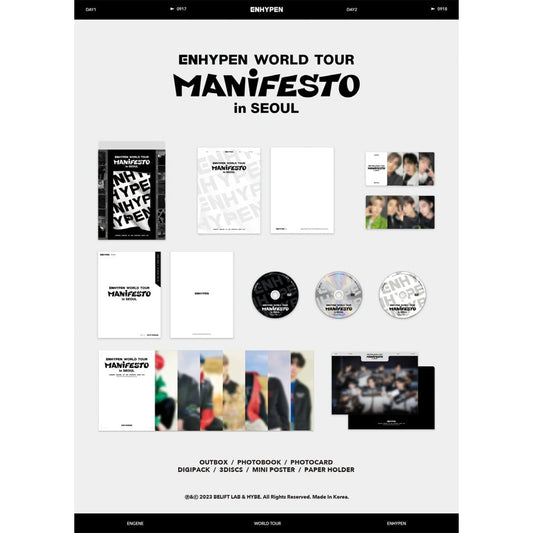 ENHYPEN WORLD TOUR 'MANIFESTO' IN SEOUL (DVD) COVER