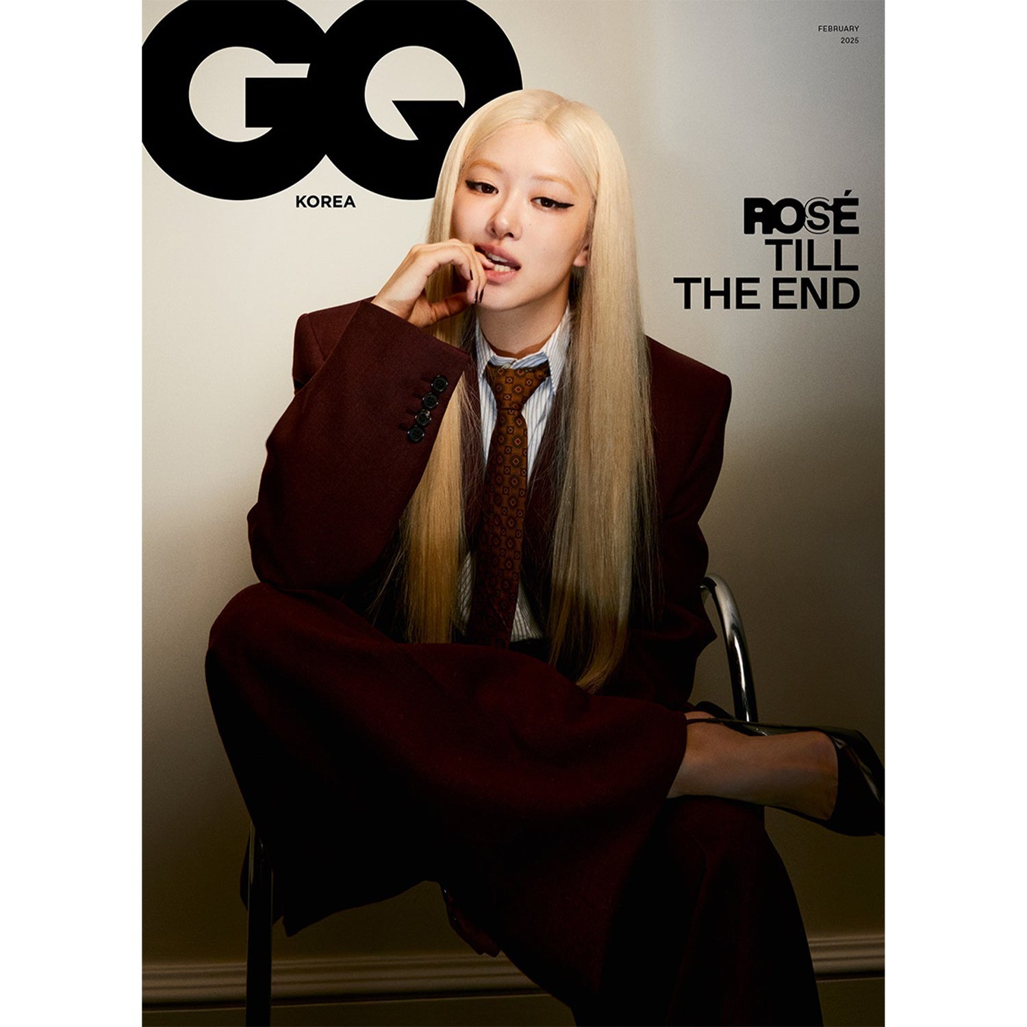 GQ KOREA 'FEBRUARY 2025 - ROSÉ (BLACKPINK)' D VERSION COVER