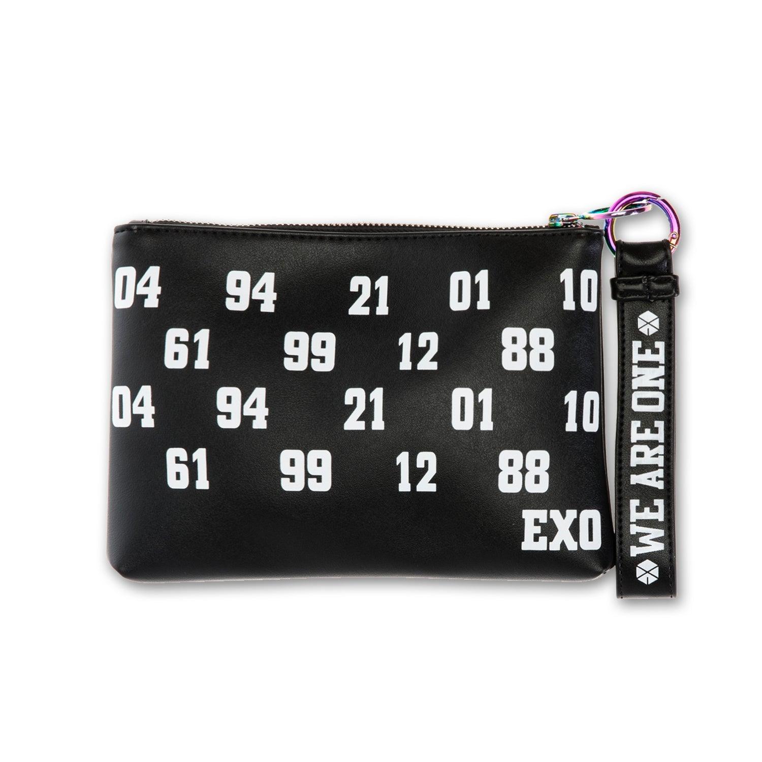 EXO 'OFFICIAL WE ARE ONE CLUTCH WITH MAKEUP BAG & KEYCHAIN' - KPOP REPUBLIC