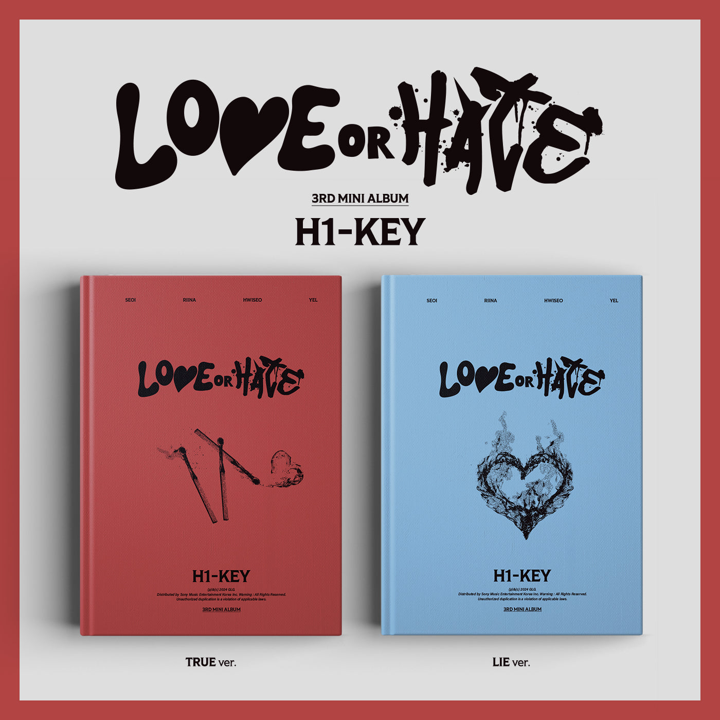 H1-KEY 3RD MINI ALBUM 'LOVE OR HATE' SET COVER