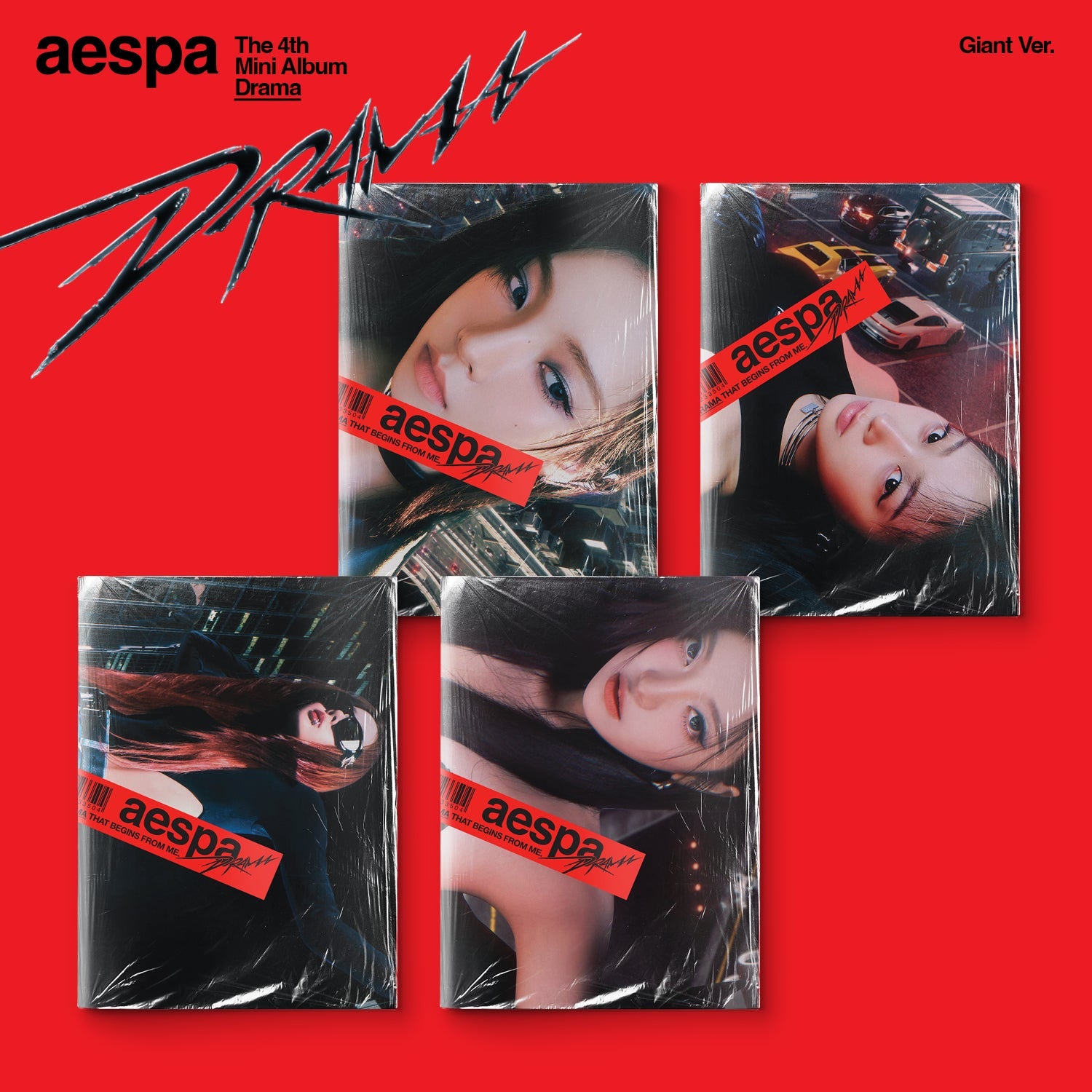 AESPA 4TH MINI ALBUM 'DRAMA' (GIANT) SET COVER