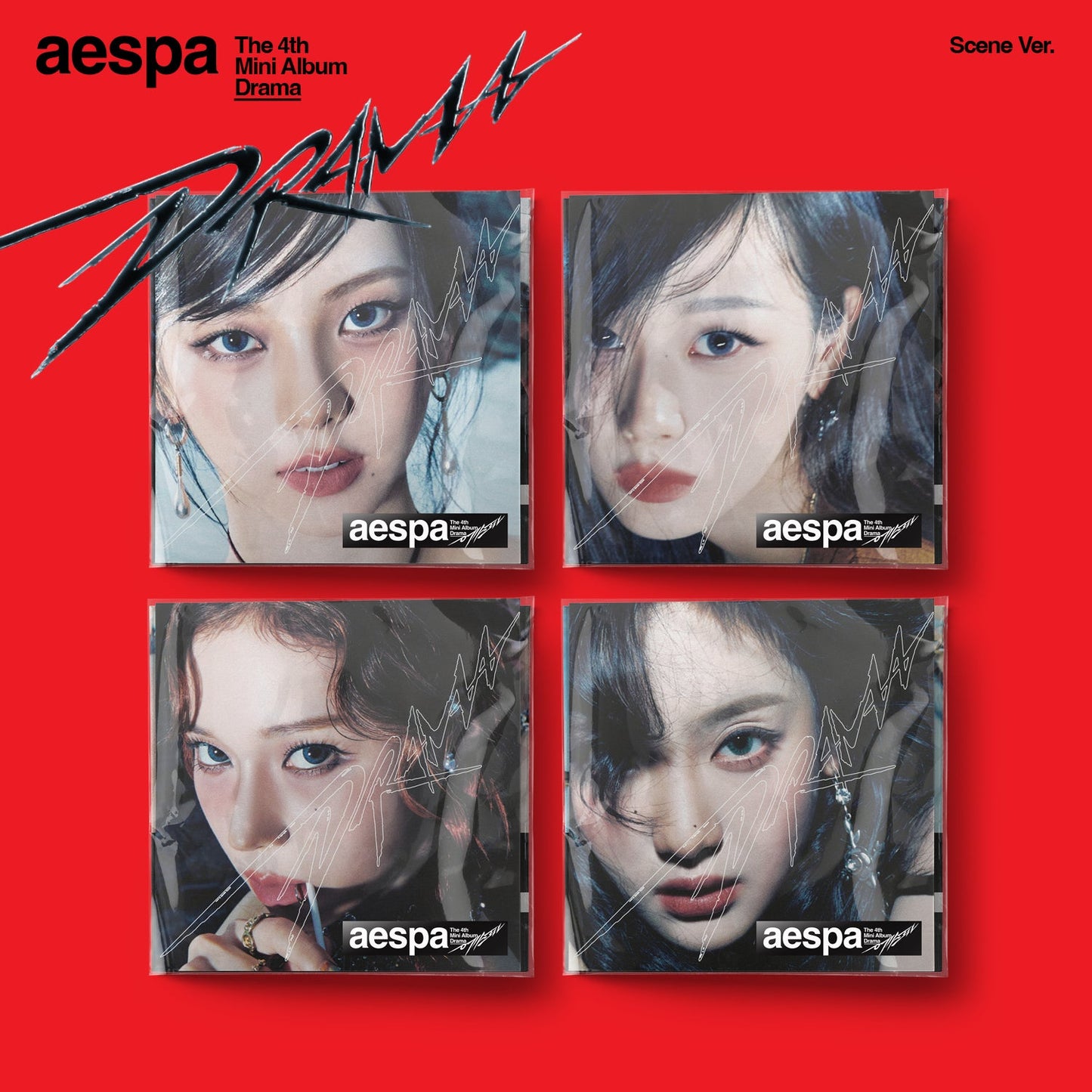 AESPA 4TH MINI ALBUM 'DRAMA' (SCENE) SET COVER