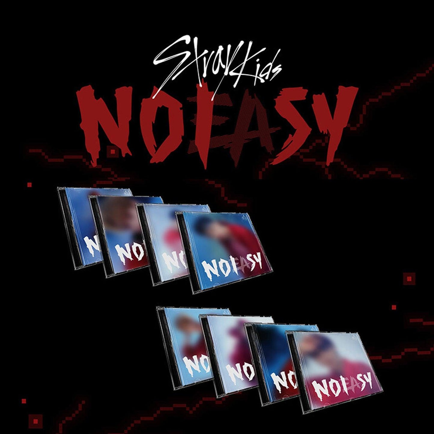 STRAY KIDS 2ND ALBUM 'NOEASY' (JEWEL CASE) SET COVER