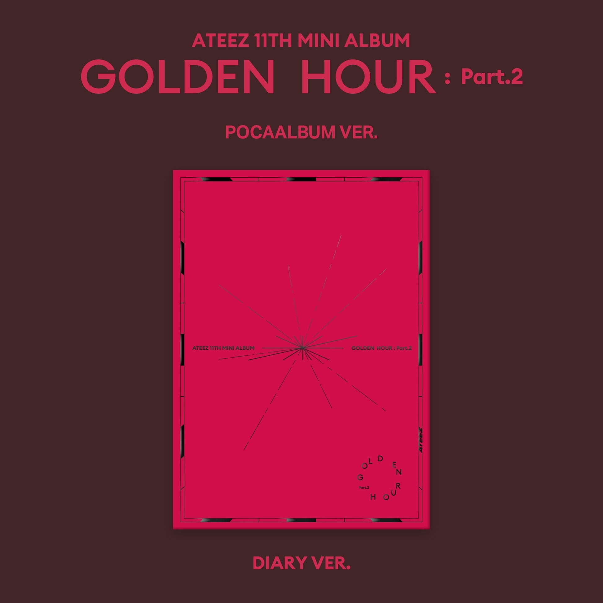 ATEEZ 11TH MINI ALBUM 'GOLDEN HOUR : PART.2' (POCA) DIARY VERSION COVER