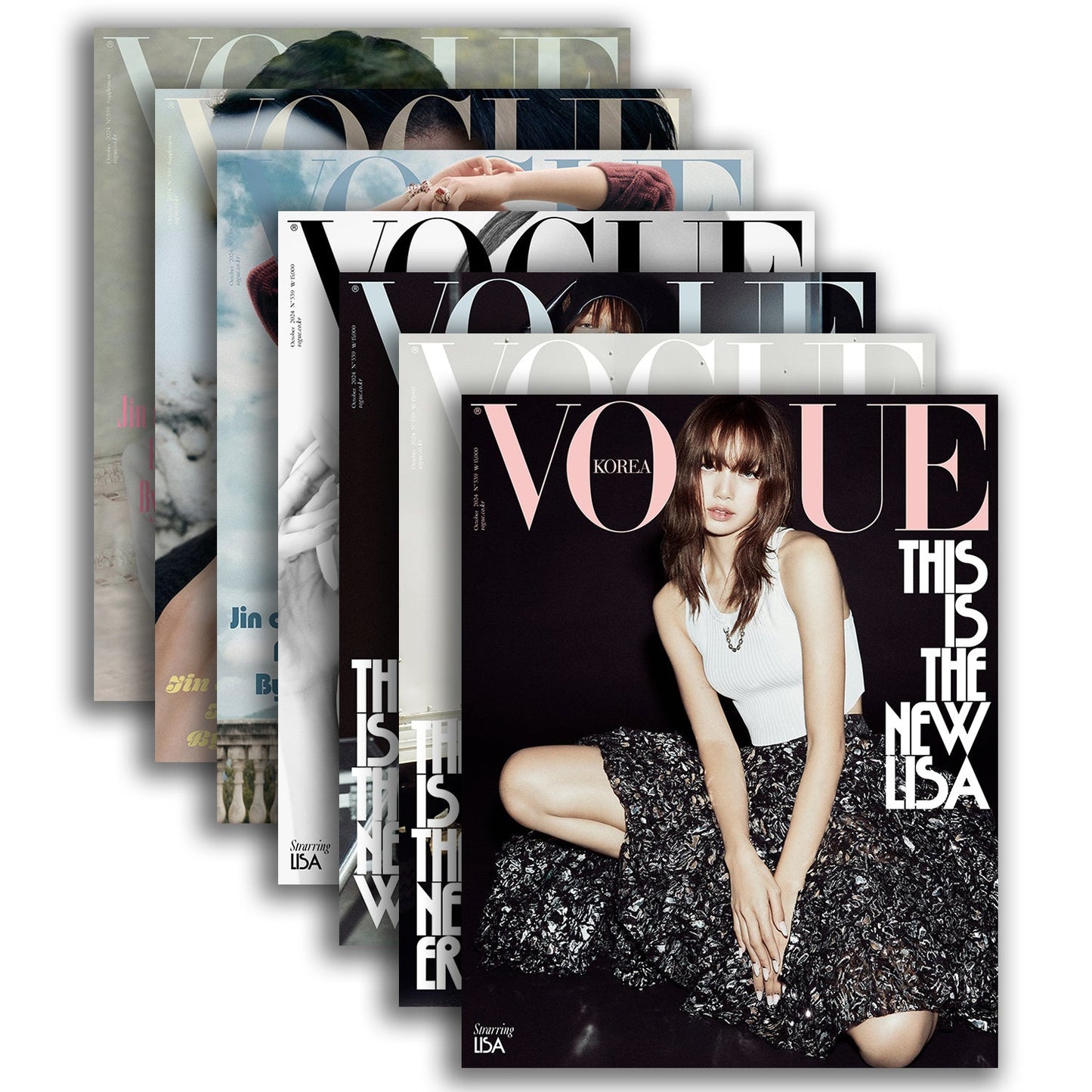 VOGUE KOREA 'OCTOBER 2024 - LISA (BLACKPINK), JIN (BTS)' SET COVER