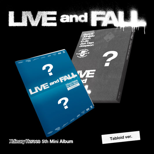 XDINARY HEROES 5TH MINI ALBUM 'LIVE AND FALL' (TABLOID) COVER